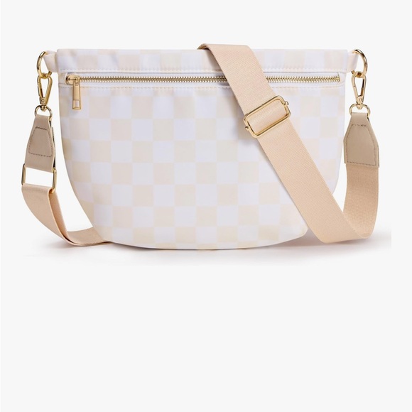 Handbags - Checkered Crossbody Bags for Women Travel Flat Fanny Packs for Woman Men